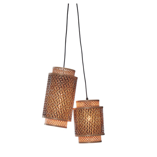 GOOD&MOJO hanglamp Bhutan - bruin - 38x18x45cm - vtwonen shop