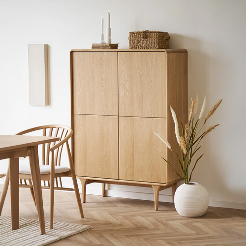 Artichok Mels Eikenhouten Kledingkast Naturel - 180 x 45 cm