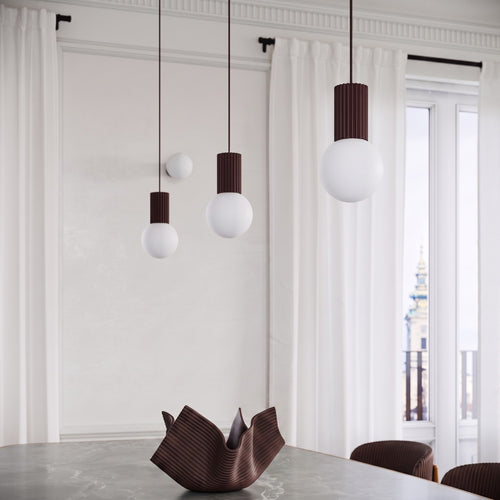 Sollux Lighting Hanglamp HALO 1 bruin - 12x12x120cm
