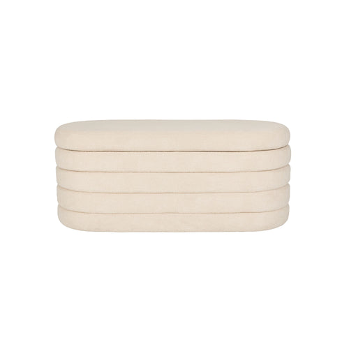 Housecraft Living Zuma bankje Bouclé Wit/ Beige - vtwonen shop