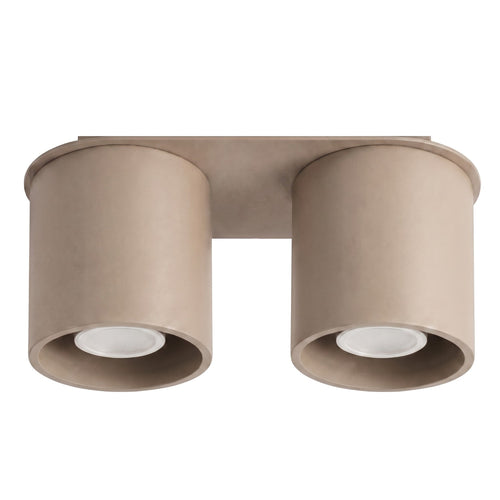 Sollux Lighting Plafondlamp ORBIS 2 taupe - 26x10x12cm