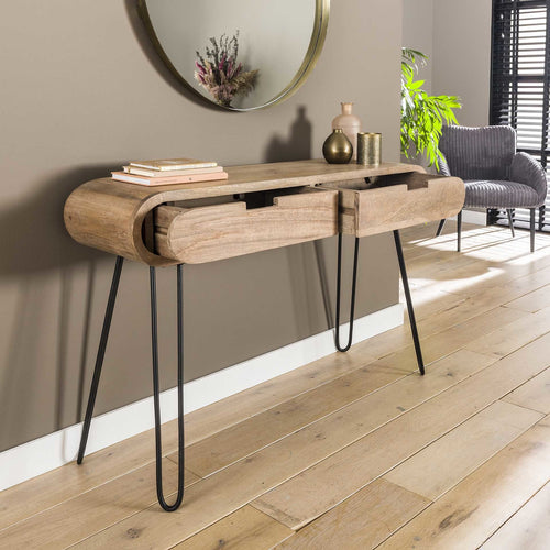 Duverger® sidetable Rounded - mangohout - zandkleur - vtwonen shop