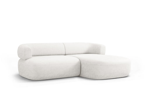 Micadoni rechter hoekbank Jenny 5-zits, chenille lichtbeige - 145x200x73cm