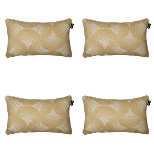 Madison sierkussen Napels - geel - 30x50x10cm - set van 4