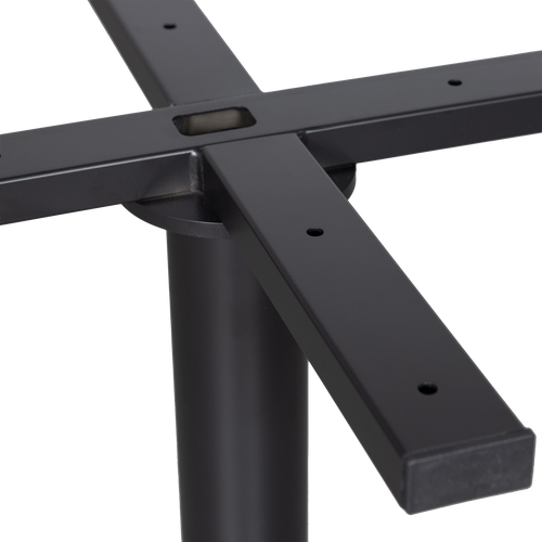 WOOOD ronde Buisvoet bistro - Metaal - Zwart - 72x54x54 - vtwonen shop