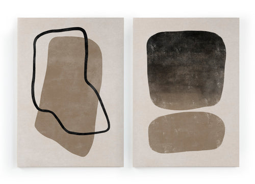 Set 2 Canvas 60x40 Gedrukt Stenen