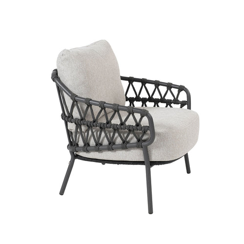 4 Seasons lounge dining stoel Calpi antraciet - laag model