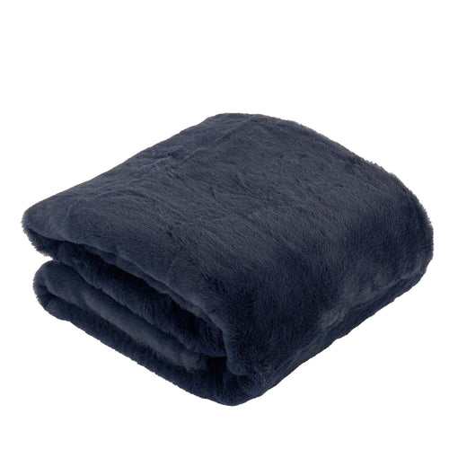 In The Mood Collection Bronte Fleece Deken - L200 x B150 cm - Donkerblauw
