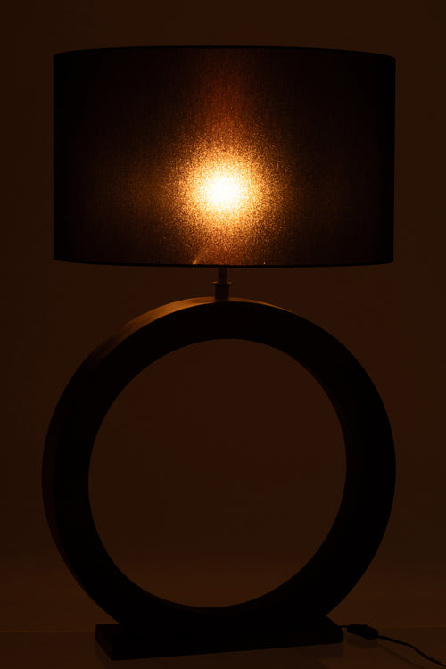 J-Line lamp Rond - aluminium - zwart