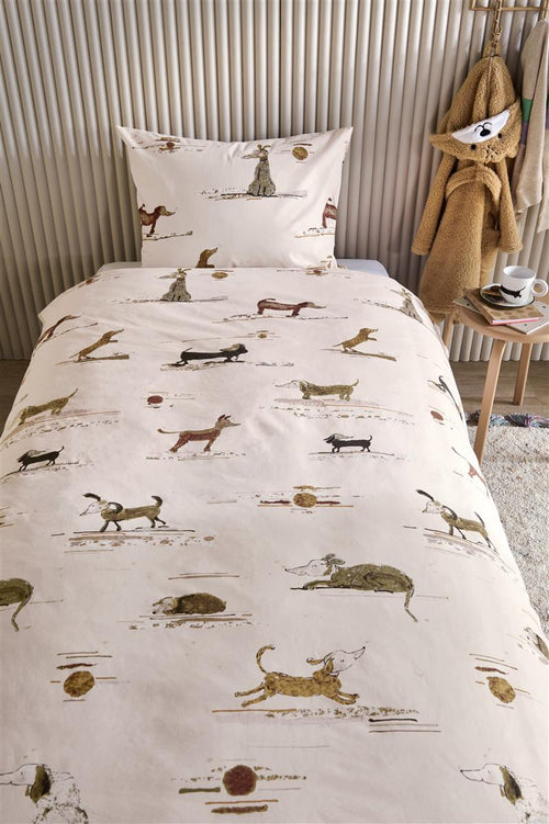 Beddinghouse Kids dekbedovertrek Hot Dogs - 100x135 cm - roze - vtwonen shop