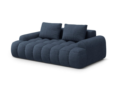 Cosmopolitan Design Bank Linz 3-zits, structurele stof donkerblauw - 100x200x84cm
