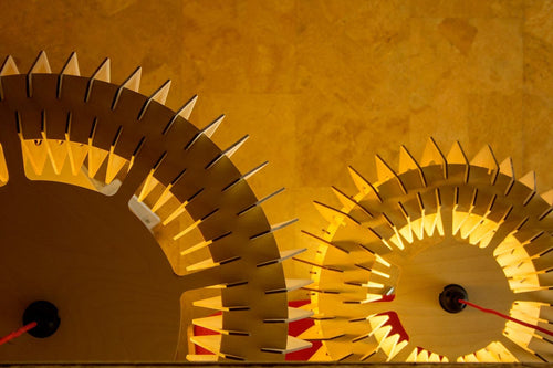 Bomerango Caeser S houten hanglamp small - met koordset zwart - Ø 43 cm - vtwonen shop