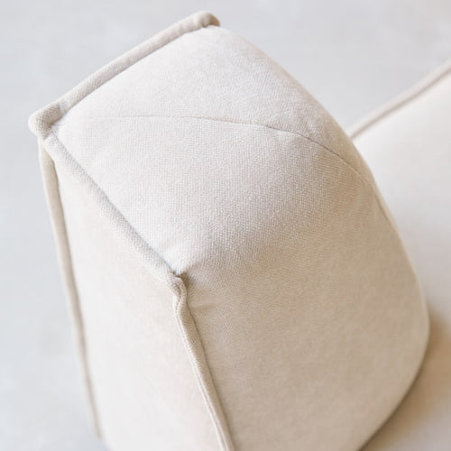 Tikamoon Modulaire loungefauteuil met brede hoek van beige stof - Beige