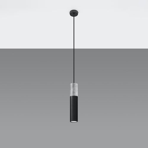 Sollux Lighting Hanglamp BORGIO 1 zwart - 8x8x105cm