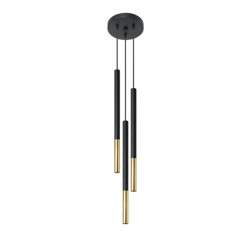Sollux Lighting Hanglamp MOZAICA 3P zwart/goud - 20x20x90cm