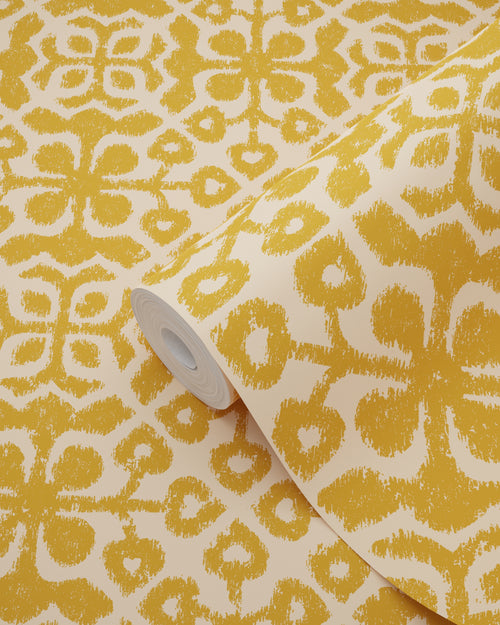 ESTAhome behang verweerde tegels okergeel - 50 x 900 cm - 131480 - vtwonen shop