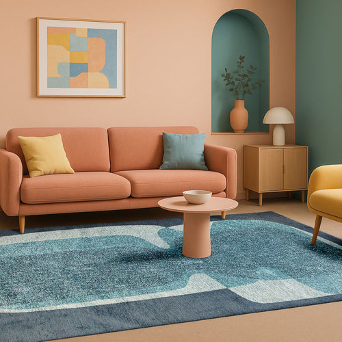 Lola&Moi vloerkleed Clear Sky - blauw -170x240cm - vtwonen shop