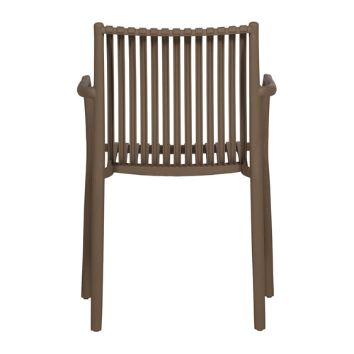 vtwonen tuinstoel Easy Going - Kunststof - Middenbruin - Set van 2 - 84x56x57