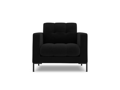 Cosmopolitan Design Fauteuil Bali flueel, zwart - 96x87x75cm