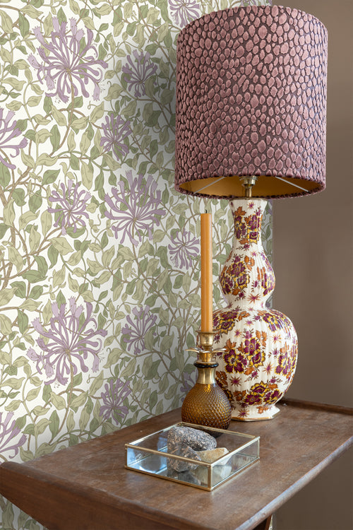 ESTAhome behang bloemen groen en paars - 50 x 900 cm - 131030 - vtwonen shop