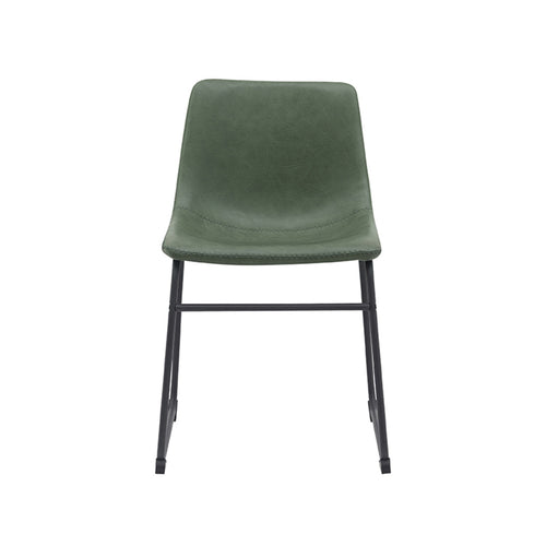 LABEL51 Eetkamerstoel Risto - Donkergroen PU-Leer - Set van 2 - vtwonen shop