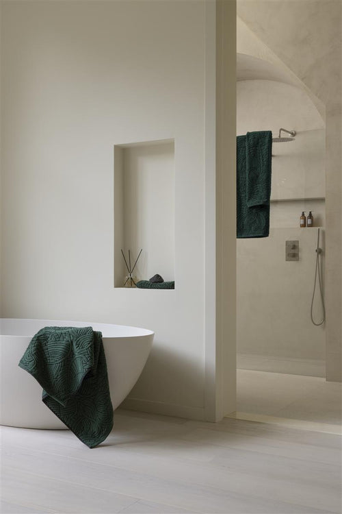MOOOI Dodo Pavone - Douchehanddoek - Donker Groen - 100x150 / 40x49 Inch cm