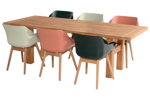 Hartman Tuinstoel Sophie - Mintgroen/Naturel - Set van 2 - vtwonen shop