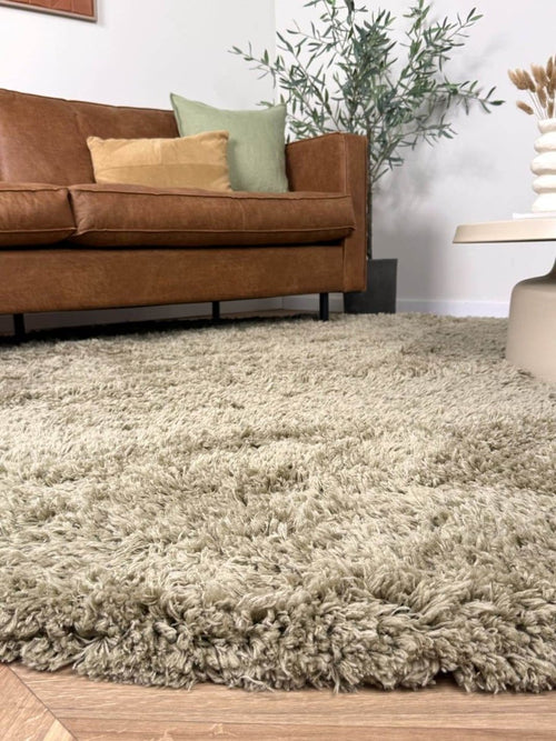 Interieur05 vloerkleed Pilo - hoogpolig - groen - Ø240 cm - vtwonen shop