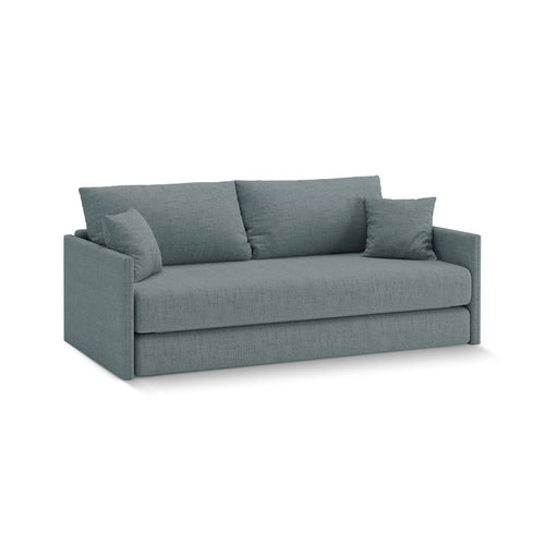 Cosmopolitan Design - Converteerbare bank Shannon 3-zits, structurele stof lichtblauw - 94x209x87cm