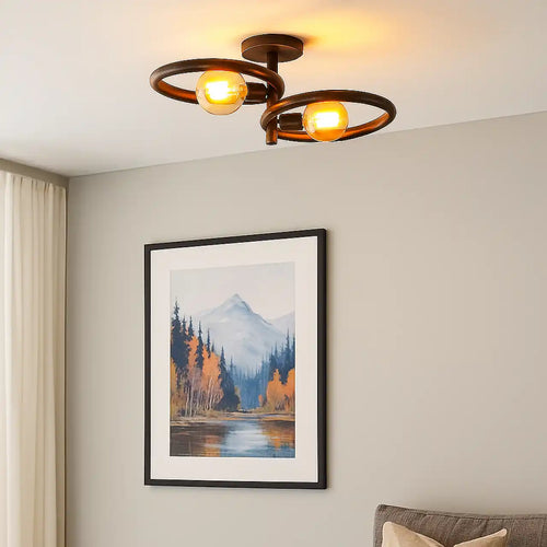 Ylumen plafondlamp Pebble - 2 lichts - 73  x 30   cm - zwart - vtwonen shop