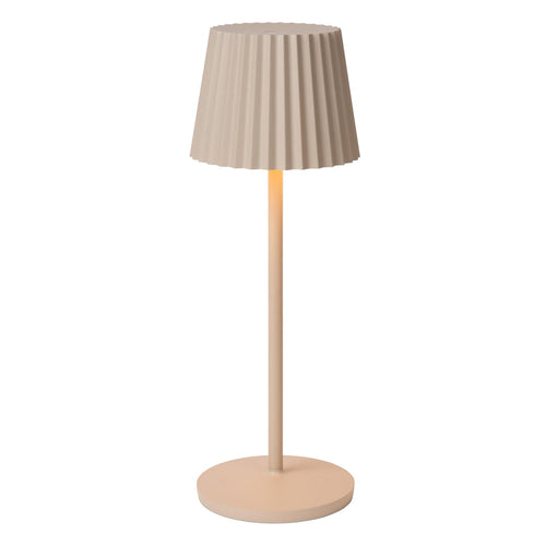 Lucide tafellamp JUSTINE - Geïntegreerde LED - Beige - vtwonen shop