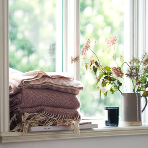 Klippan 100% wollen deken - Stella -roze - 130x200cm - vtwonen shop