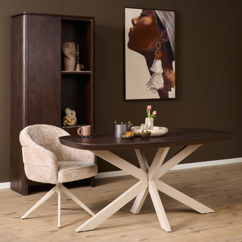 Starfurn  eettafel Madison - bruin - 90x160x76cm