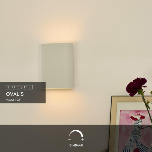 Lucide wandlamp OVALIS - 2xE14 - Wit - vtwonen shop