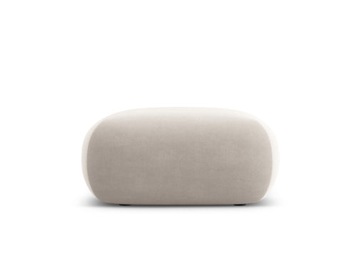 Cosmopolitan Design Poef Nolio flueel lichtbeige - 75x75x36cm