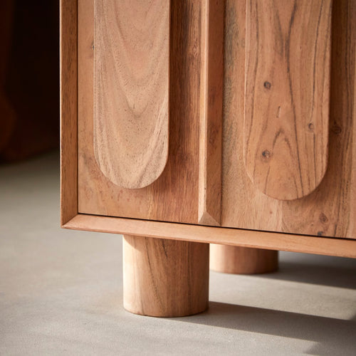 Tikamoon Badmeubel van massief acaciahout 145 cm - Naturel