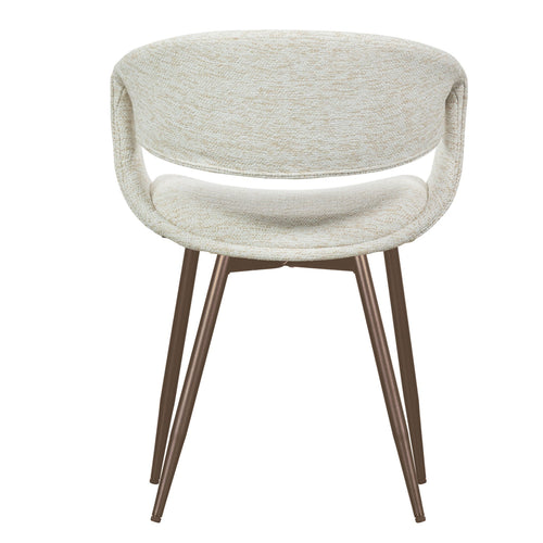 WOOOD eetkamerstoelen Yossi Metalen Koper Poot - Naturel - Set van 6