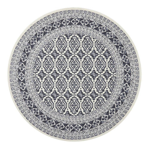 Rond vintage vloerkleed Marad Grijs/Antraciet Interieur05 - 200 x 200 cm - vtwonen shop