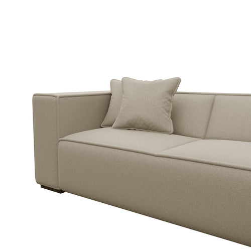 Sia Home - Grote hoekbank Kaya - Geweven stof - Beige - 300cm - vtwonen shop