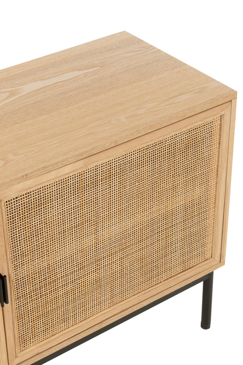 J-Line kast Vierkant - hout/metaal - naturel/zwart - large - vtwonen shop