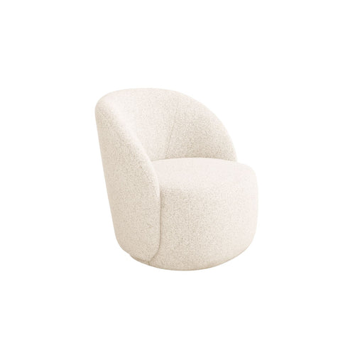 Cosmopolitan Design - Fauteuil Bari structurele stof lichtbeige gemêleerd - 72x86x80cm
