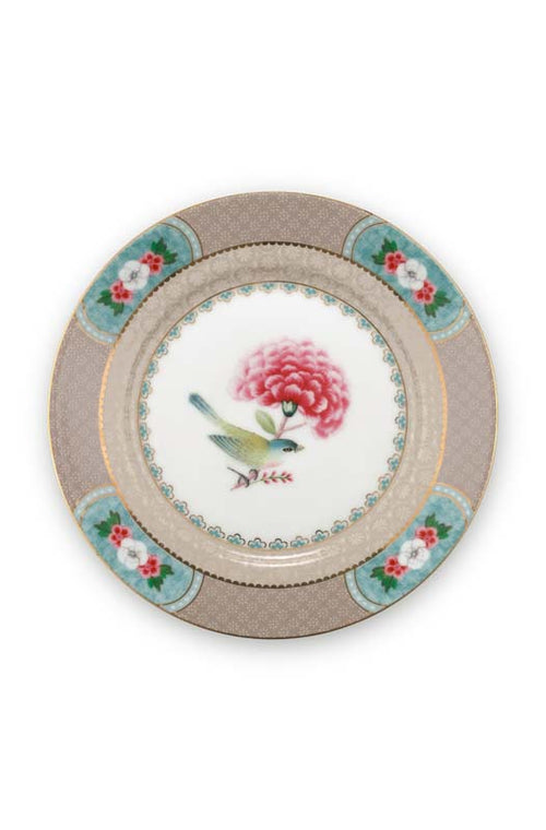 Pip Studio Blushing Birds Gebaksbordjes - Servies - Set van 4 borden - Khaki - 17cm - vtwonen shop