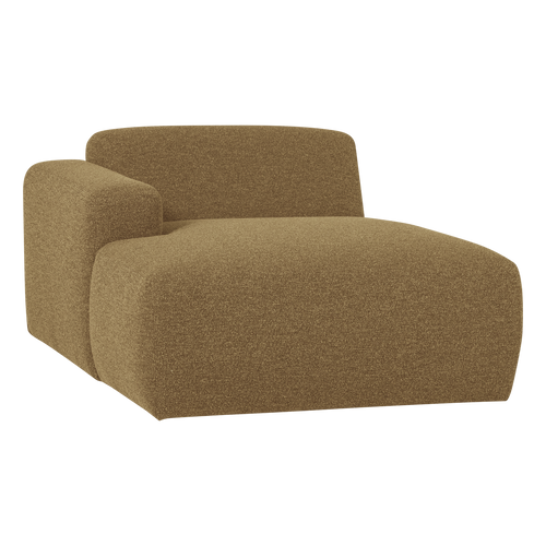 WOOOD chaise longue bank links Mojo Base - Bouclé - Geelbruin - 74x112x162