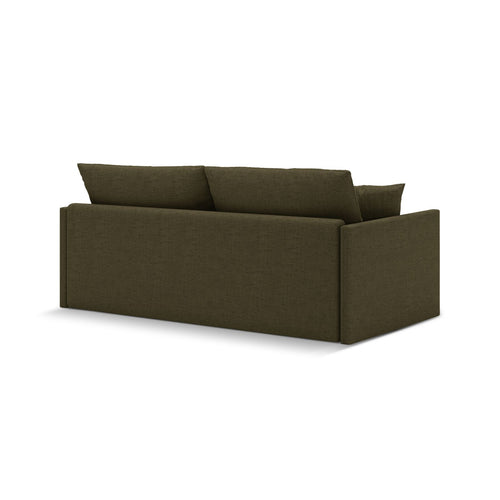 Cosmopolitan Design - Converteerbare bank Shannon 3-zits, structurele stof groente - 94x209x87cm