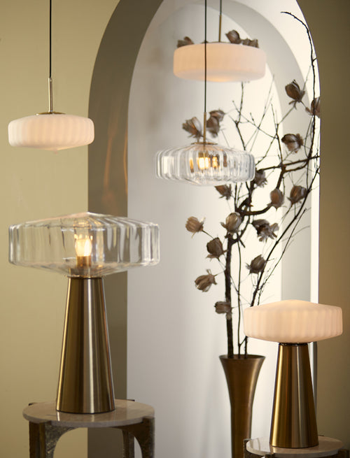 vtwonen tafellamp Pleat - wit - Ø30cm