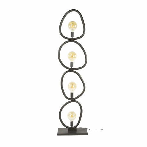 Ylumen vloerlamp Pebble - 4 lichts - 40  x 165   cm - zwart - vtwonen shop