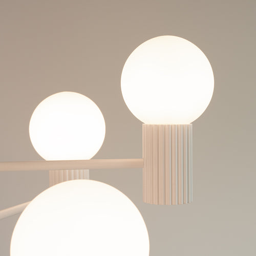 Sollux Lighting Kroonluchter HALO 6 wit - 64x64x230cm