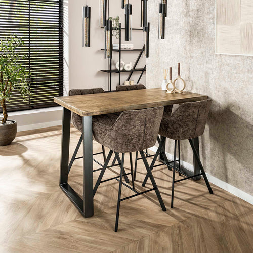 Giga Meubel Bartafel Trapezium - Naturel Hout - 135x70x92cm - vtwonen shop