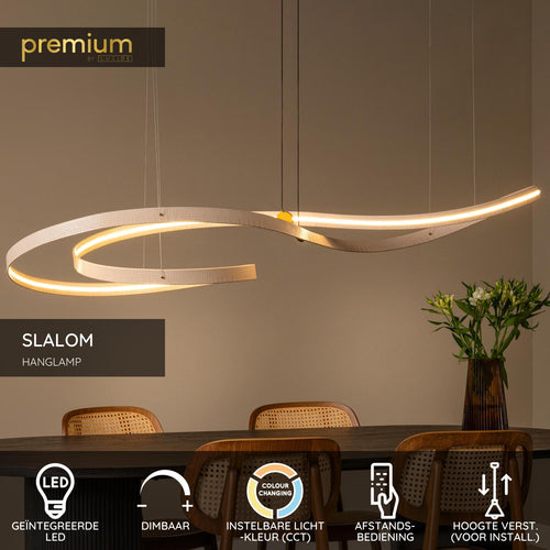 Lucide hanglamp SLALOM - Geïntegreerde LED - Beige - vtwonen shop