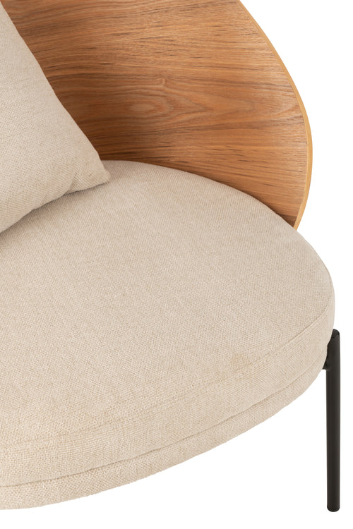 J-Line stoel Lone - multiplex/metaal - naturel/beige